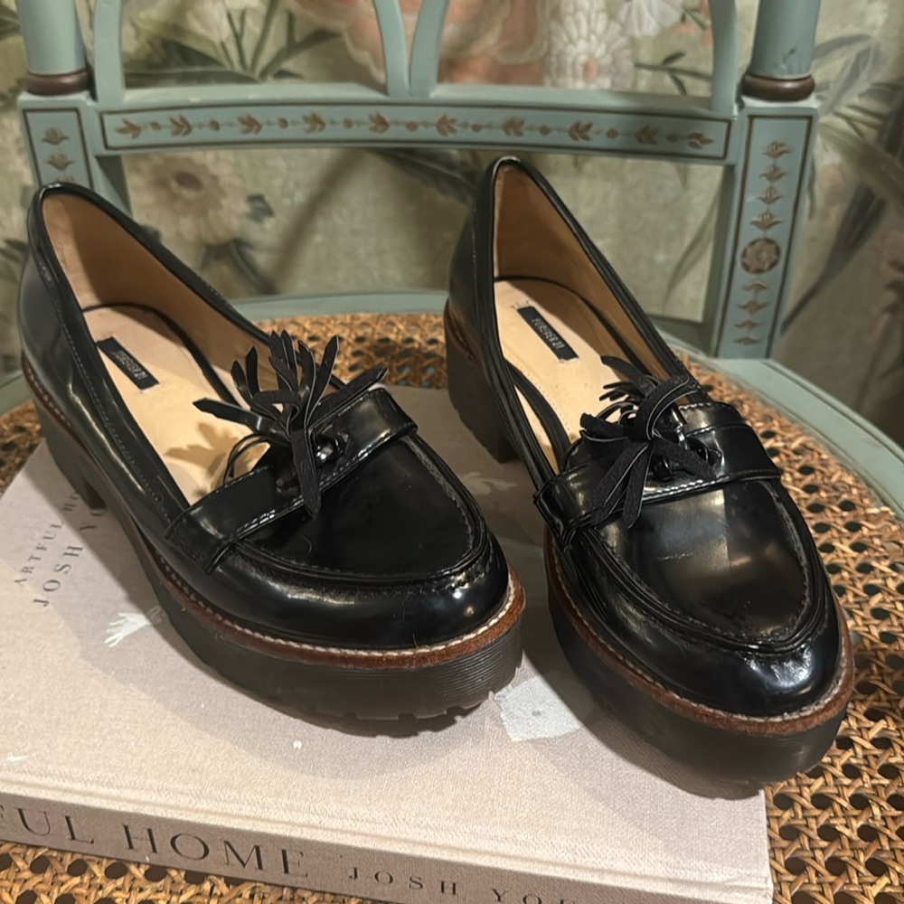 Black loafers
